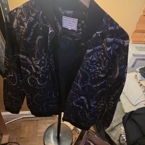 Eleven Paris Black and Gray Patterned Jacket